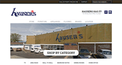 Desktop Screenshot of hausersfurniturestore.com